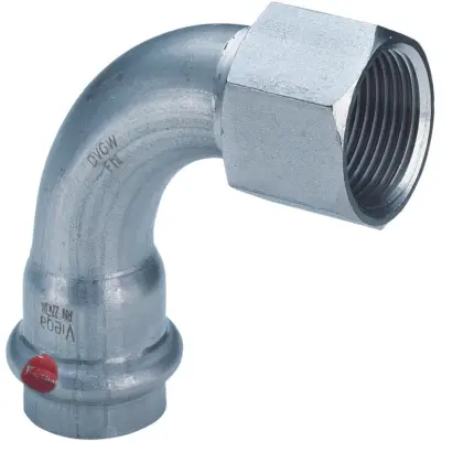 Viega Persovergangsbocht staal 28mm x 1" F 90° verwarming Viega Prestabo 1114.5 601331