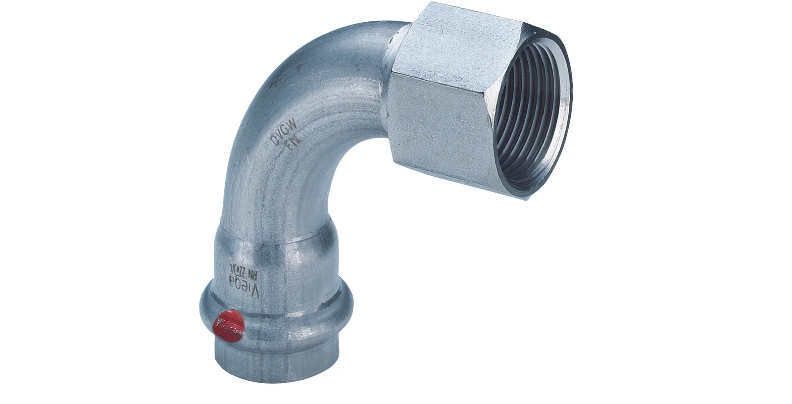 Viega Persovergangsbocht staal 28mm x 1" F 90° verwarming Viega Prestabo 1114.5 601331