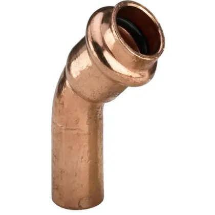 Viega Persinsteekbocht koper 12mm MF 45° solar Viega Profipress S Koper 4526.1 628345