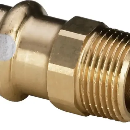 Viega Persovergangsstuk brons 18mm x 3/4" M solar Viega Profipress S Koper 4511.4 629137