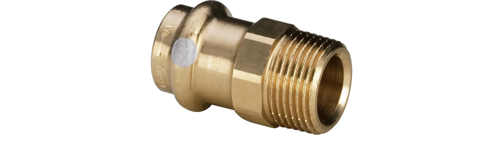 Viega Persovergangsstuk brons 18mm x 3/4" M solar Viega Profipress S Koper 4511.4 629137