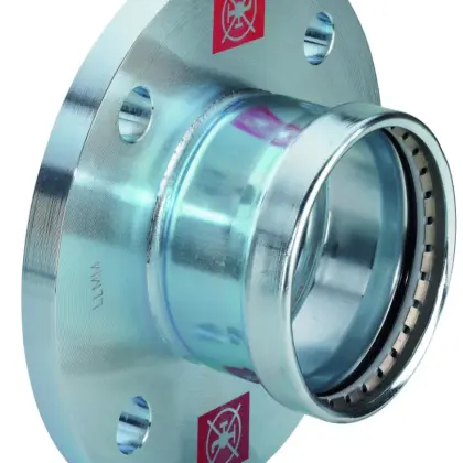 Viega Persflensovergang staal DN65 x 76.1mm verwarming PN6 Viega Prestabo 1159.1XL 629946