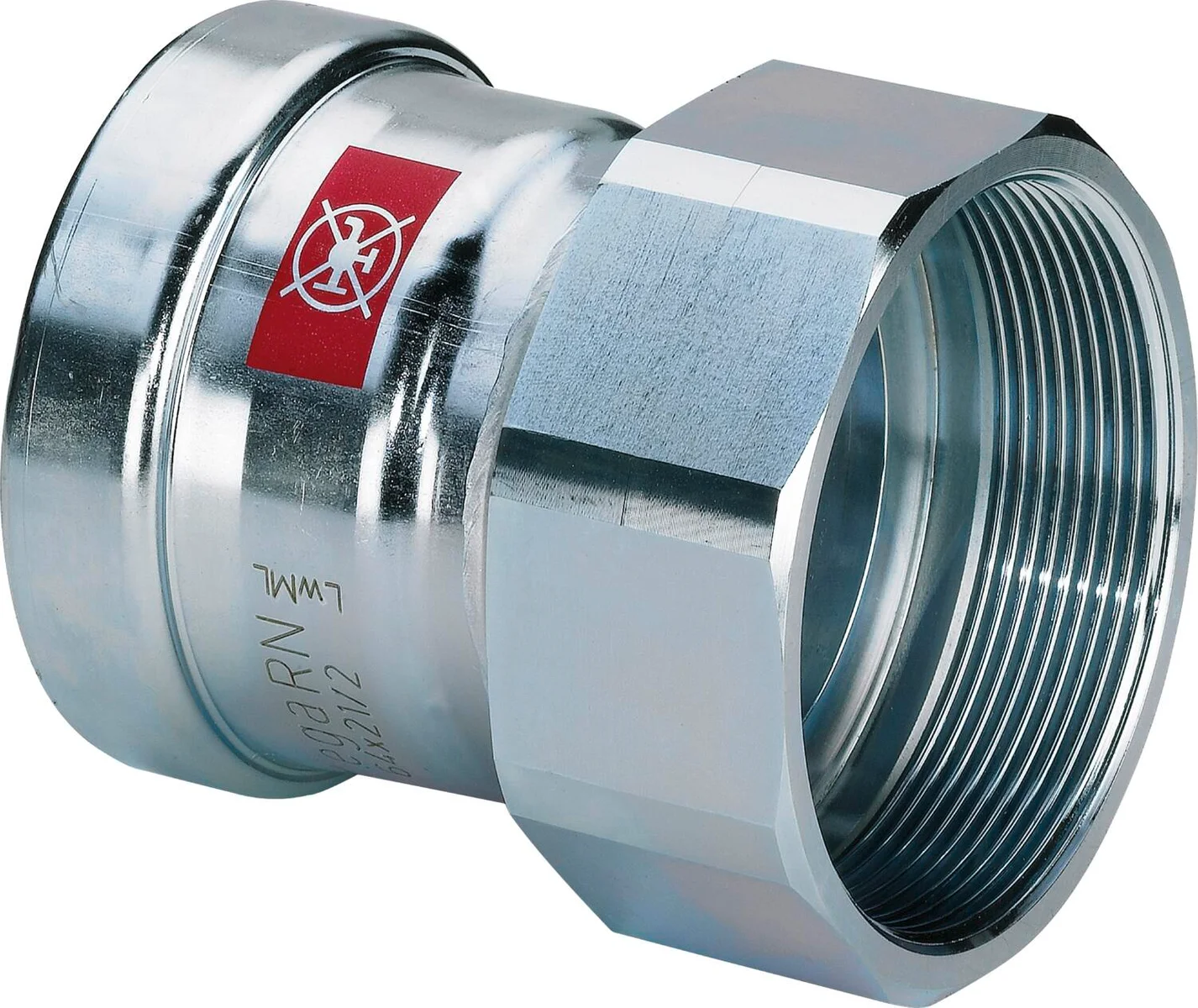 Viega Persovergangsstuk staal 108mm x 4" F verwarming Viega Prestabo XL 1112XL 630027