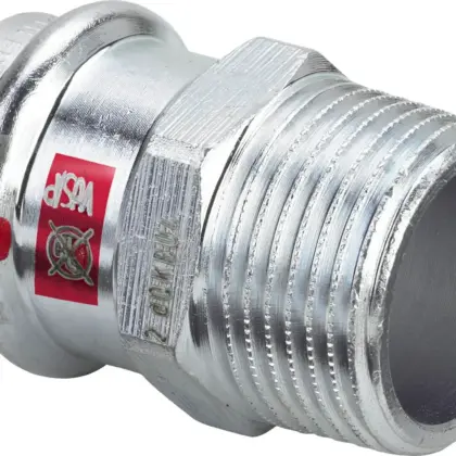 Viega Persovergangsstuk staal 35mm x 6/4" M verwarming Viega Prestabo 1111 642013