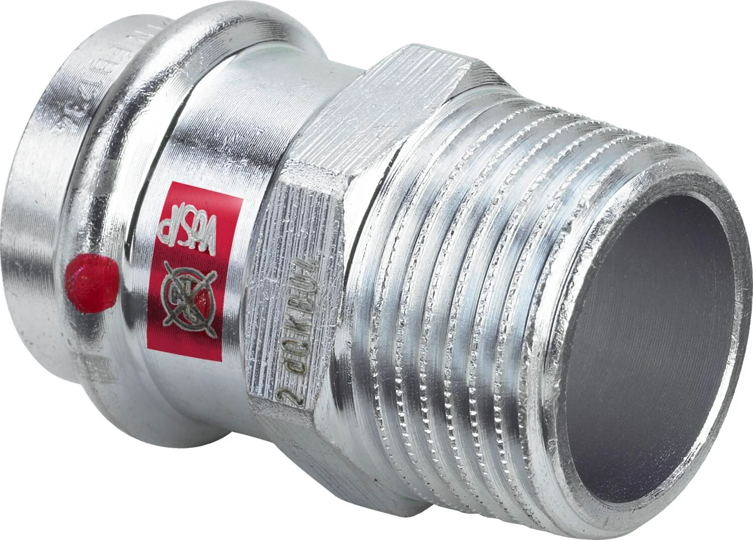 Viega Persovergangsstuk staal 35mm x 6/4" M verwarming Viega Prestabo 1111 642013