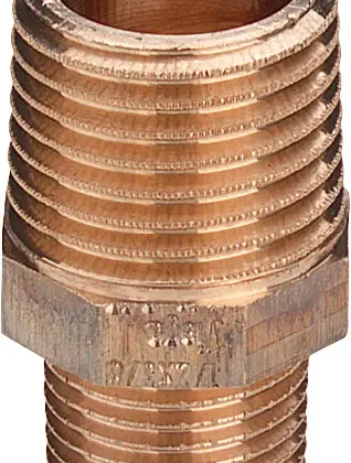 Viega Draadverloopnippel brons 2.1/2" x 2" MM Viega 3245 650803