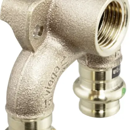 Viega Dubbele persmuurplaat brons 15 x 1/2 x 15 model 2228.7 viega 687892