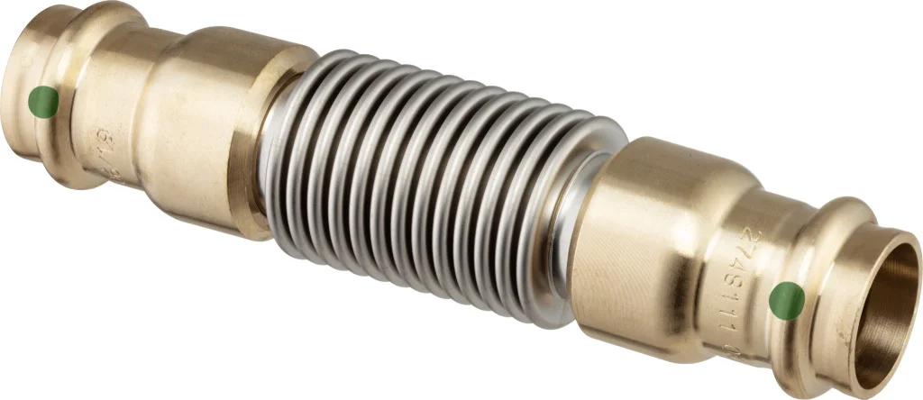 Viega Metalen compensator Viega Sanpress Inox brons persmof Ø28mm 2251 690281