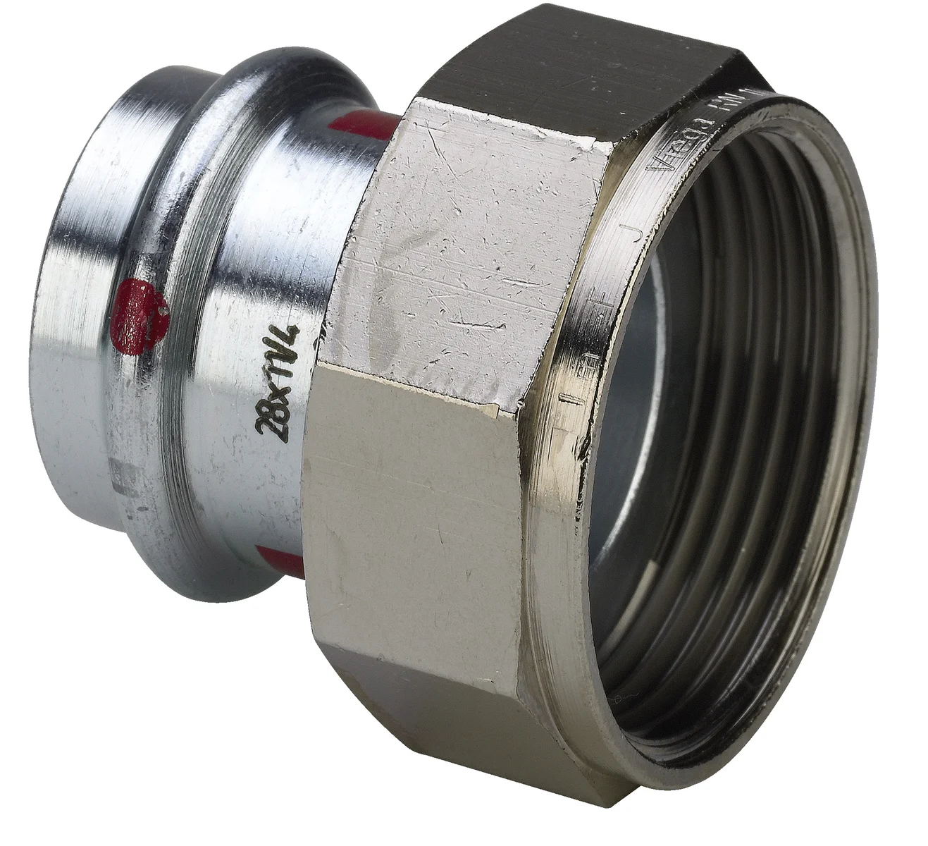 Viega Persaansluitkoppeling staal 22mm x 3/4" FF verwarming Viega Prestabo 1163 693091