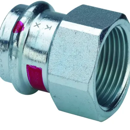 Viega Persovergangsstuk staal 42mm x 5/4" F verwarming Viega Prestabo 1112 704773