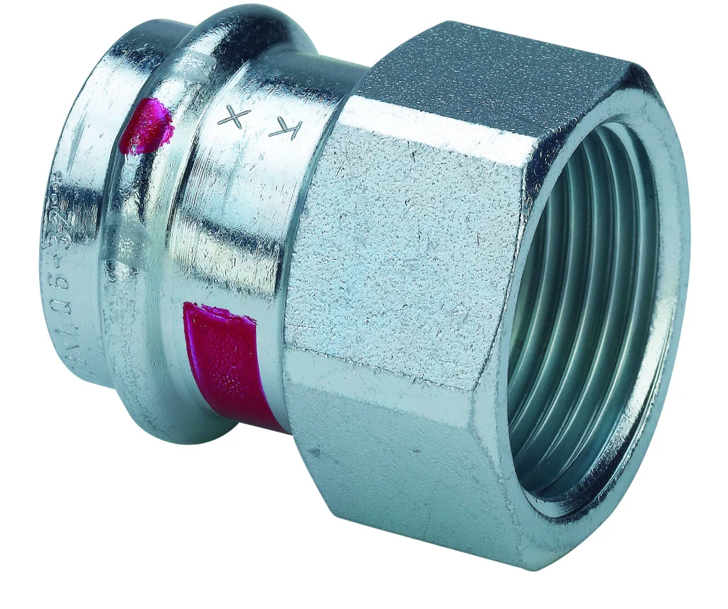 Viega Persovergangsstuk staal 42mm x 5/4" F verwarming Viega Prestabo 1112 704773