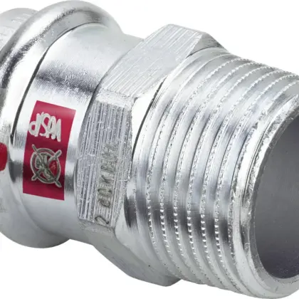 Viega Persovergangsstuk staal 42mm x 5/4" M verwarming Viega Prestabo 1111 704810