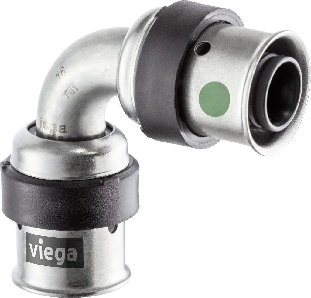 Viega Persbocht inox 32mm FF 90° (drink)water Viega Smartpress 6716 729875