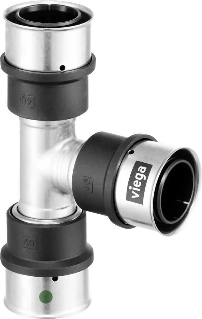 Viega Pers-T staal 63mm FFF (drink)water Viega Smartpress 6718 732820