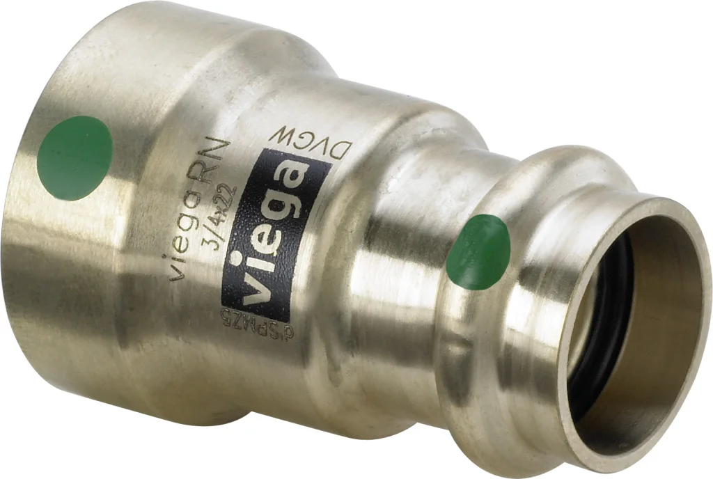 Viega Persovergangsstuk brons 1/2" x 15mm pers (drink)water Viega Megapress 4213.2 736255