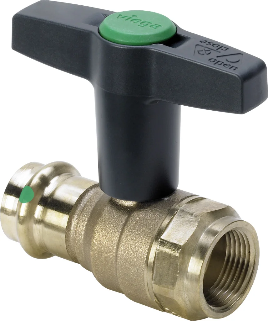Viega Easytop stopkraan brons 42 x 6/4 pers x bi.dr. viega model 2275.4 (ex 587192) 746803