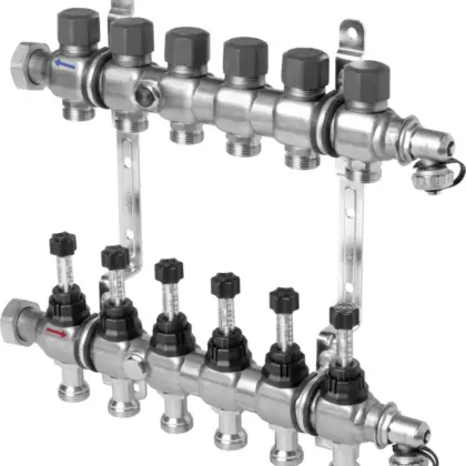 Viega CV-verdeler DN25-2 rvs / blank viega model 1010 786823