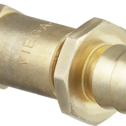 Viega Easytop aftapventiel 1/4 messing / blank viega model 2278.8 790752