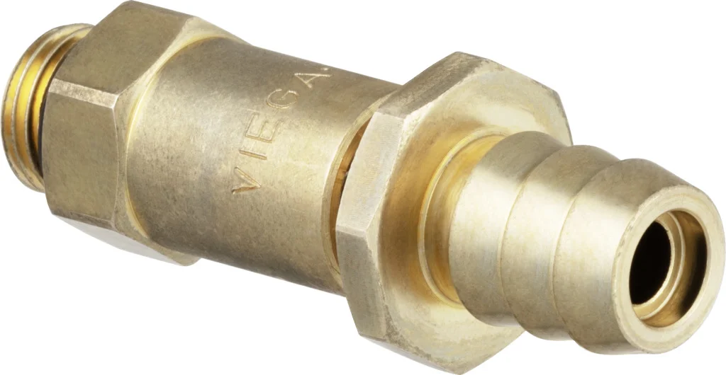 Viega Easytop aftapventiel 1/4 messing / blank viega model 2278.8 790752