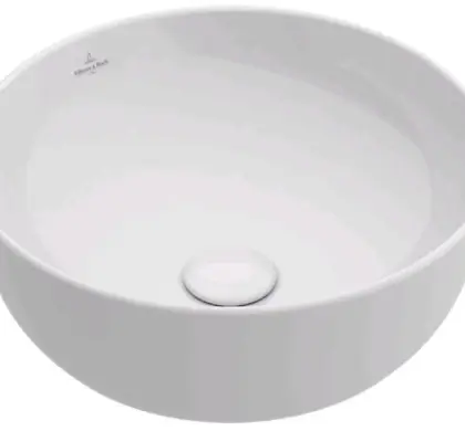 Villeroy & Boch 41794301 Villeroy & Boch Artis opbouwwastafel rond 430 mm - wit - zonder kraangat - zonder overloop