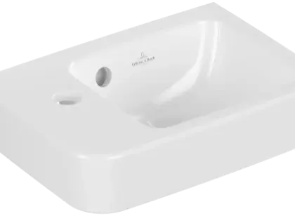 Villeroy & Boch 43423601 Villeroy & Boch O.Novo handenwasser compact 360 x 250 mm - wit - met kraangat links - met overloop