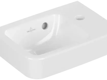 Villeroy & Boch 43433601 Villeroy & Boch O.Novo handenwasser compact 360 x 250 mm - wit - met kraangat rechts - met overloop