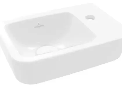 Villeroy & Boch 43433701 Villeroy & Boch O.Novo handenwasser compact 360 x 250 mm - wit - met kraangat rechts - zonder overloop
