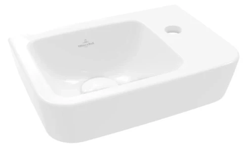 Villeroy & Boch 43433701 Villeroy & Boch O.Novo handenwasser compact 360 x 250 mm - wit - met kraangat rechts - zonder overloop