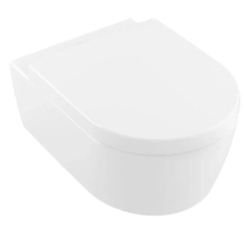 Villeroy & Boch Avento hangtoilet PACK DirectFlush (Hangtoilet+ zitting met softclose) zonder spoelrand - wit mat - B370xD530 mm 5656HRRW
