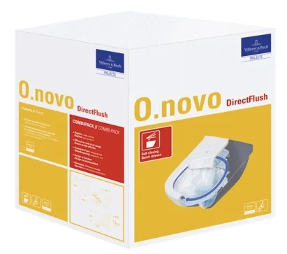 Villeroy & Boch Wandwc Villeroy & Boch O.novo diep open spoelrand 36x56x wit combipack 5660HR01