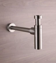 Vola A34-40 BEKER SIFON VOLA 5/4 X 50MM design geborsteld rvs muurbuis 300mm