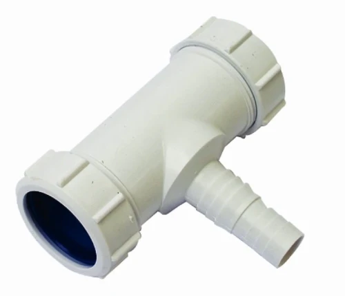 Walraven 0055040 Walraven McAlpine T-stuk met wasmachine aansluiting 40 x WMA x 40 mm - wit