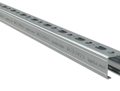 Walraven BIS RapidRail montagerail 30 x 15 mm (lengte 2m) - verzinkt - prijs per meter 650530152