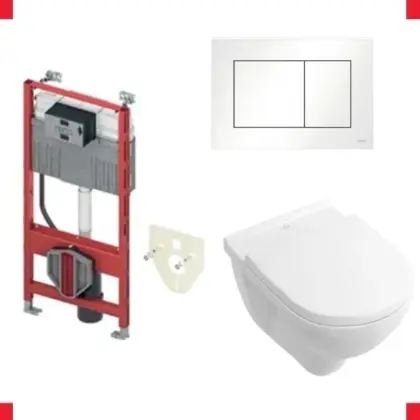 - Wandwc - diep open spoelrand 36x56x wit incl. spoelreservoir