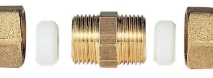 Watts 0703012 Watts Tecal rechte knelkoppeling FF 12 x 12 mm