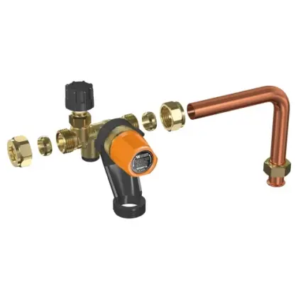 Watts 1852553 Watts BI15 boilerveiligheidsgroep knel 15 x 15 mm - met aansluitbocht