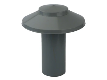 Wavin 4241011000 Wavin PVC ontluchtingskap enkelwandig zonder plakplaat 110 mm