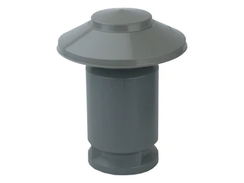 Wavin 4241108000 Wavin PVC ontluchtingskap dubbelwandig zonder plakplaat 80 mm