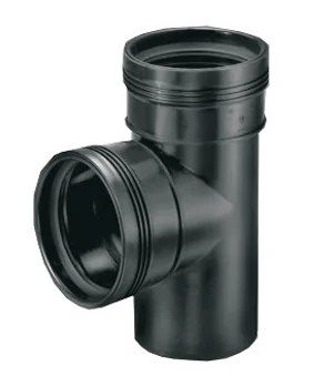 Wavin PP manchet-T-stuk 90° 75mm zwart BENOR-keur afvoer/sanitair Wavin Wafix PP 3412107009