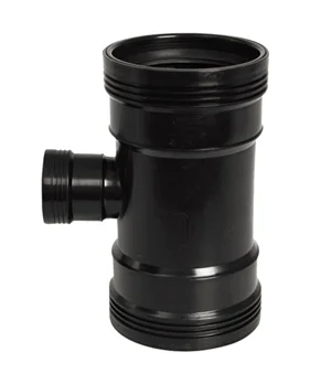 Wavin PP manchet verloop-T-stuk 90° 110x50mm zwart BENOR-keur afvoer/sanitair Wavin Wafix PP 3412211059