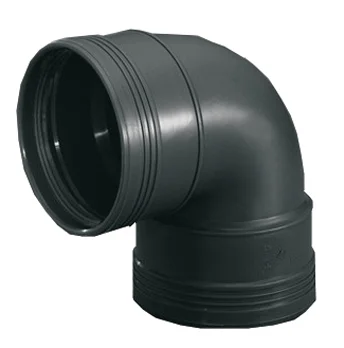 Wavin PP manchetbocht 90° 125mm FF zwart BENOR-keur afvoer/sanitair Wavin Wafix PP 3411212009