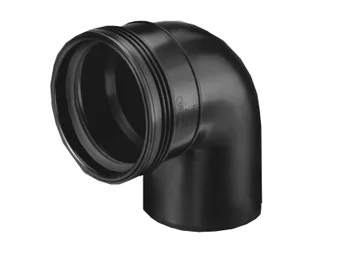 Wavin PP manchetbocht 90° 32mm MF zwart BENOR-keur afvoer/sanitair Wavin Wafix PP 3411103009