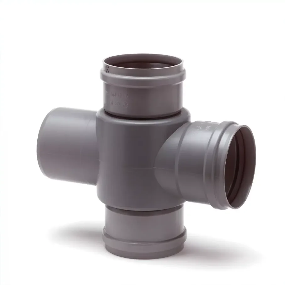 Wavin Manchet dubbel-T-stuk 90° 160mm zwart BENOR-keur afvoer/sanitair Wavin 1112811009