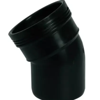 Wavin PP manchetbocht 30° 90mm MF zwart BENOR-keur afvoer/sanitair Wavin Wafix PP 3411109003