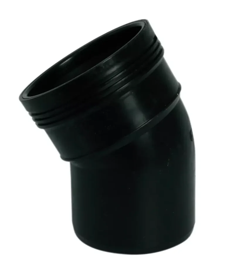 Wavin PP manchetbocht 30° 90mm MF zwart BENOR-keur afvoer/sanitair Wavin Wafix PP 3411109003