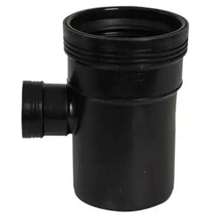 Wavin PP manchet verloop-T-stuk 90° 110x75mm zwart BENOR-keur afvoer/sanitair Wavin Wafix PP 3412111079