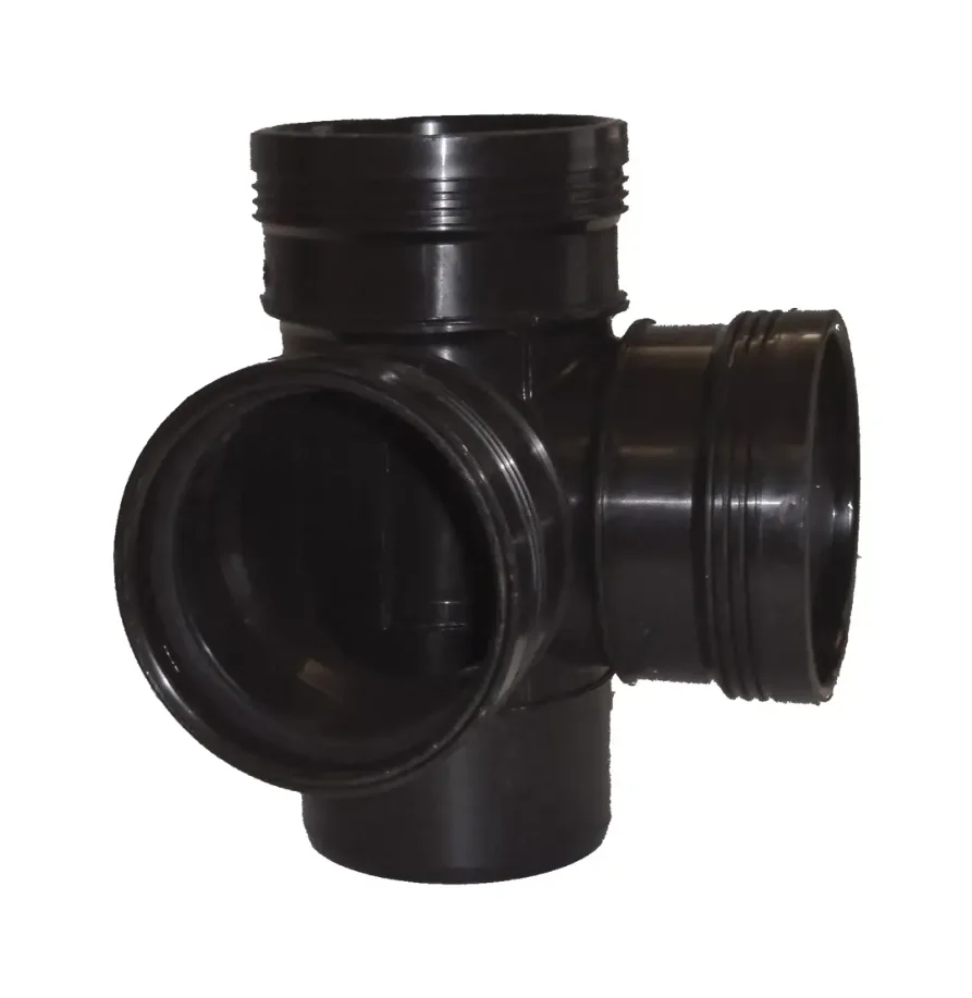 Wavin PP manchet verloop-T-stuk 45° xmm zwart BENOR-keur afvoer/sanitair Wavin Wafix PP 3412311019