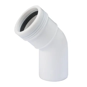 Wavin PP manchetbocht 45° 40mm MF wit BENOR-keur afvoer/sanitair Wavin Wafix PP 3421104004