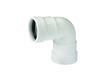 Wavin PP manchetbocht 90° 50mm FF wit BENOR-keur afvoer/sanitair Wavin Wafix PP 3421205009