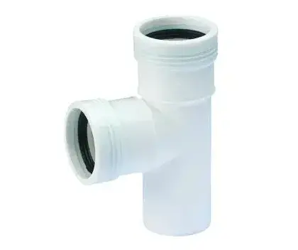 Wavin PP manchet-T-stuk 90° 40mm wit BENOR-keur afvoer/sanitair Wavin Wafix PP 3422104009